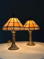 Set van twee Tiffany schemer lampen, Huis en Inrichting, Ophalen of Verzenden, Zo goed als nieuw, Glas