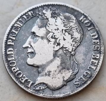 1 Franc 1835 (Gelauwerd) Leopold I / Zeldzaam ! beschikbaar voor biedingen