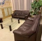 Lederen salon Jori, Huis en Inrichting, Ophalen, Gebruikt, Hout, Modern