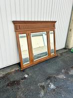 Grand miroir triptyque vintage biseauté 113 x 96 cm, Ophalen, 100 tot 150 cm, Minder dan 100 cm