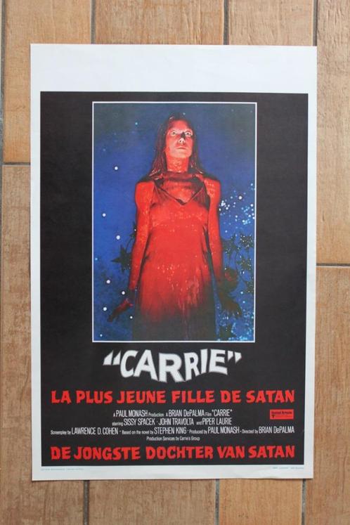 filmaffiche Carrie Brian De palma 1976 filmposter, Verzamelen, Posters, Zo goed als nieuw, Film en Tv, A1 t/m A3, Rechthoekig Staand