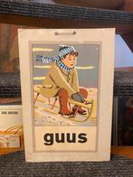 Vintage Schoolplaat - Jongen op Slee - Guus., Ophalen of Verzenden, Zo goed als nieuw