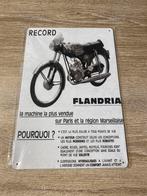 Metalen plaat Flandria record, Ophalen