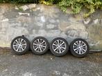 Zomerkit banden + velgen Peugeot, Continental 195/55 R16 H87, Auto-onderdelen, Banden en Velgen, Ophalen, Gebruikt, 16 inch, Banden en Velgen