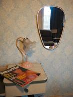 Mid-century messing spiegel, 1960s, Moins de 100 cm, Comme neuf, Enlèvement, Ovale