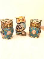 Ensemble de trois hiboux décorés, Enlèvement ou Envoi