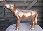 Dierenbeeld,koe,kalf,kalfje in Speciale goud kleur,, Animal, Synthétique, Enlèvement, Neuf
