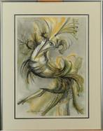 aquarelle La sylphide vaporeuse signe andre hupet, Ophalen of Verzenden