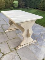 Table d'intérieur/d'extérieur + petit banc, 3 places, Salons de jardin, Utilisé, Enlèvement