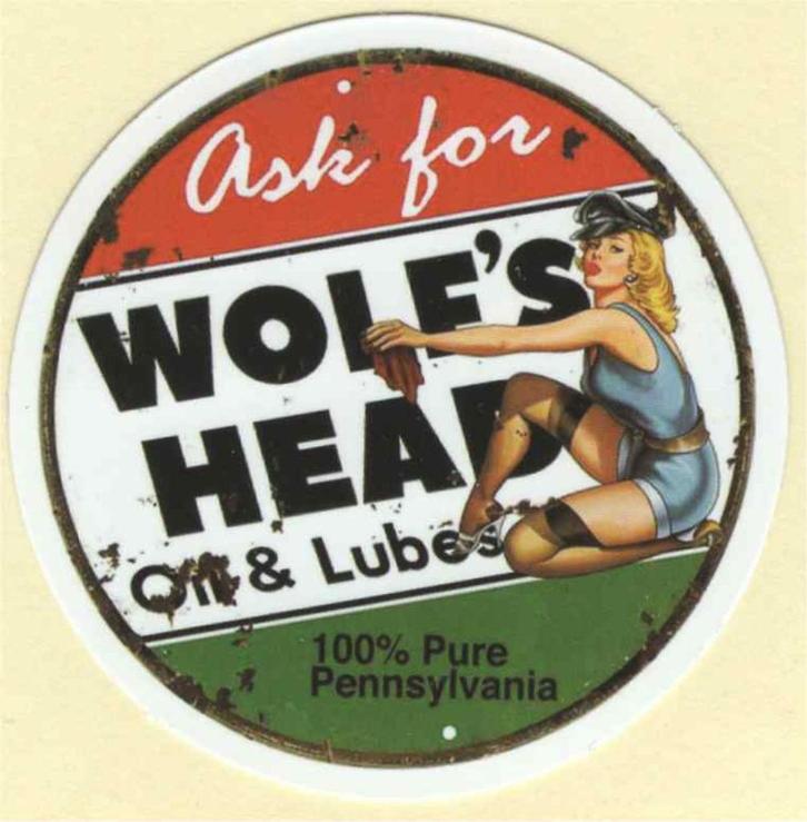 Wolf's Head Motor Oil sticker #2, Motoren, Accessoires | Stickers, Verzenden