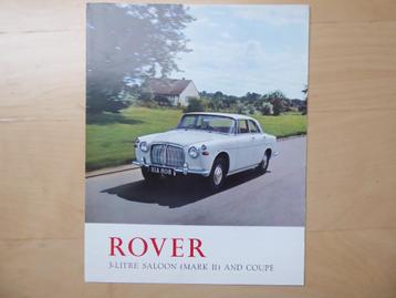 Extra grote folder ROVER 3 liter Saloon + Coupé, Engels, '64