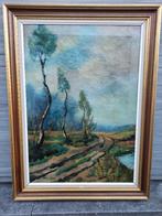 huile sur toile paysage signe louis clesse, Antiek en Kunst, Ophalen of Verzenden