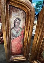 Drieluik hout Madonna met kind, Antiek en Kunst, Antiek | Religieuze voorwerpen, Ophalen of Verzenden