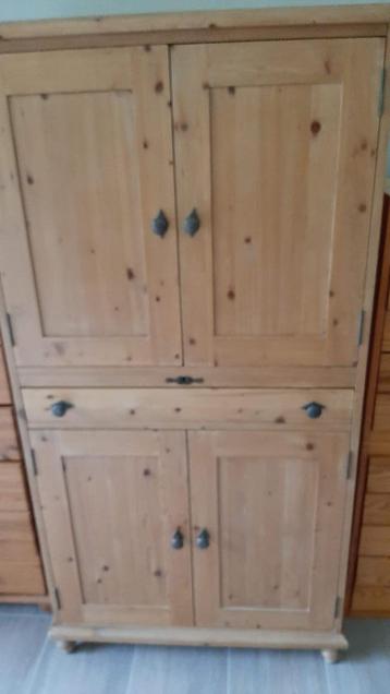 Bureaukast/Computerkast/Opbergkast massief grenen beschikbaar voor biedingen