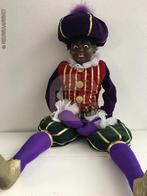 Authentieke V&D etalage zwarte Piet pop - 90cm, rood/paars, Diversen, Verzenden