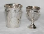 2 bekers Zilver 800 - Frankrijk, Antiek en Kunst, Ophalen of Verzenden, Zilver