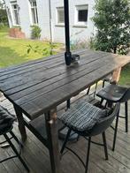 Bartafel met barstoelen (moet weg!!), Ophalen, Gebruikt, Rechthoekig, Hout