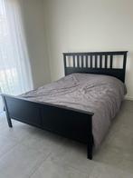 Bed, Maison & Meubles, Chambre à coucher | Lits, 160 cm, Deux personnes, Noir, Bois