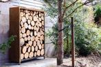 Rangement en bois en acier Corten, armoire de jardin, banc, Enlèvement ou Envoi, Bûches