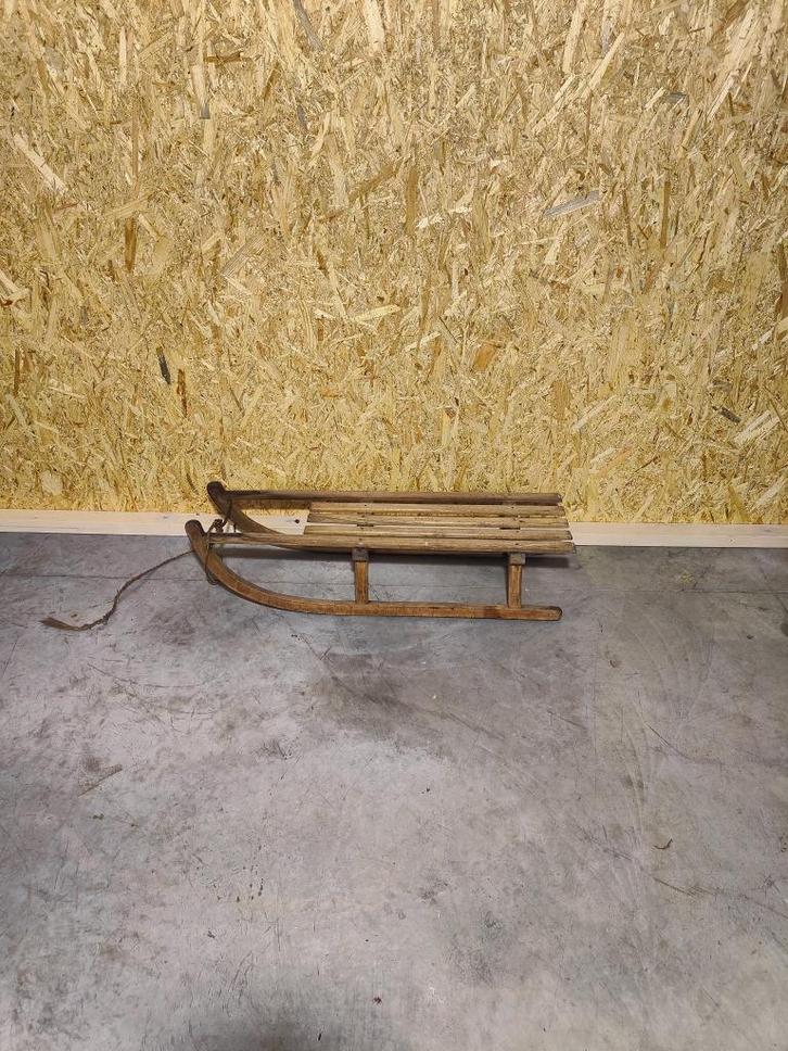 Vintage houten slee “Davos” – authentiek exemplaar, Hobby en Vrije tijd, Overige Hobby en Vrije tijd, Gebruikt, Ophalen