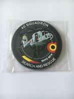 Rubberen badge NH90 - 40 SQN - Basis Koksijde - NIEUW., Ophalen of Verzenden, Nieuw, Patch, Badge of Embleem