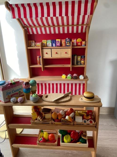 Magasin Epicerie en bois + picnic Jouet, Enfants & Bébés, Jouets | Jouets en bois, Utilisé, Meuble ou Kitchenette, Enlèvement