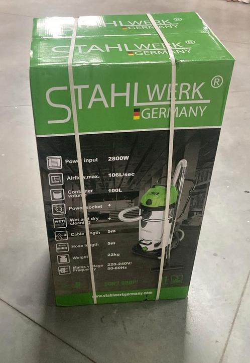 Industriële alleszuiger Stahlwerk 2800W/ 100 liter, Doe-het-zelf en Bouw, Reinigingsmachines, Nieuw, Ophalen of Verzenden