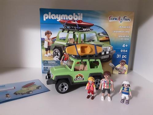 PLaymobil SUV met kano's - compleet, Kinderen en Baby's, Speelgoed | Playmobil, Zo goed als nieuw, Complete set, Ophalen of Verzenden