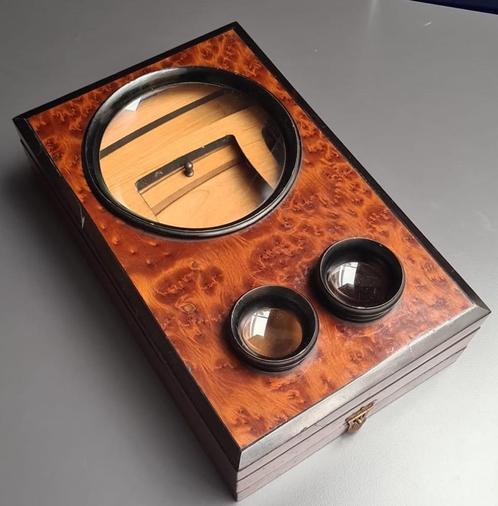 Mono en stereo Graphoscoop, rond 1880, palisander fineer., Antiek en Kunst, Antiek | Overige Antiek, Ophalen of Verzenden