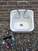 Was/spoelbak met kraan, Doe-het-zelf en Bouw, Sanitair, Ophalen, Chroom, Kraan