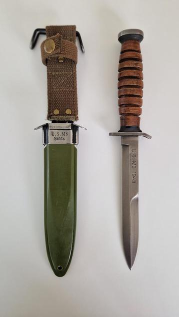 Belle reproduction dague US M3 WW2, Enlèvement ou Envoi, Armée de terre, Couteau ou Poignard