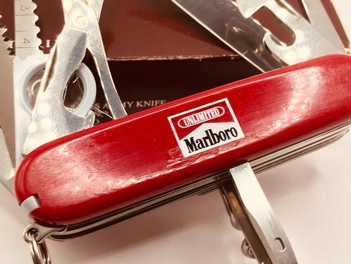Vintage Victorinox Marlboro Unlimited OUTDOORSMAN Swiss Army, Caravans en Kamperen, Kampeergereedschap, Zo goed als nieuw, Ophalen of Verzenden