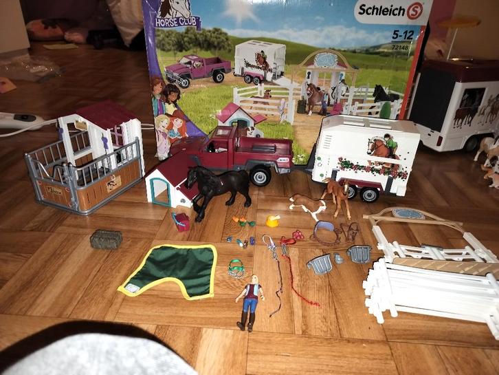 Schleich Horse Club set – veel accessoires – €30, Collections, Jouets, Utilisé, Enlèvement ou Envoi