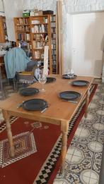 Tafel van natuurlijk hout, Huis en Inrichting, Ophalen, Gebruikt, Rechthoekig