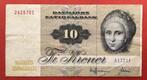 Biljet Denemarken 10 Kronen, Ophalen of Verzenden, Overige landen, Los biljet