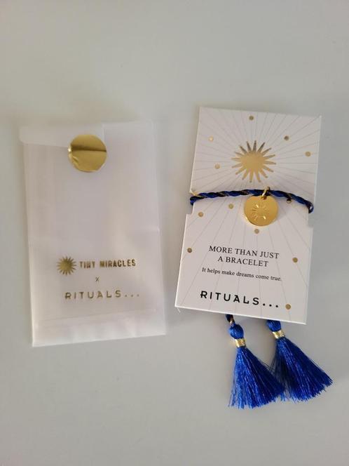 armbandje rituals tiny miracles bracelet handmade armband, Handtassen en Accessoires, Armbanden, Nieuw, Overige materialen, Blauw