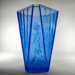 Val Saint Lambert - art deco vaas Basketteur Luxval-VSL, Ophalen of Verzenden
