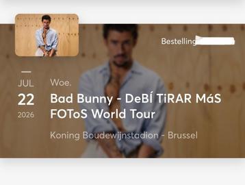 A vendre Bad Bunny Tickets Bruxelles, Tickets & Billets, Deux personnes