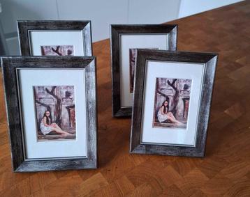 4 mooie fotolijsten antraciet grijze beschikbaar voor biedingen