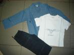 setje: broek, T-shirt en hemd, merk: eerste kleertjes, maat:, Kinderen en Baby's, Babykleding | Maat 62, Ophalen of Verzenden