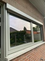 Alu raam steengrijs met isolerend glas, Doe-het-zelf en Bouw, Glas en Ramen, Ophalen, Gevelraam of Ruit, 80 tot 120 cm, Zo goed als nieuw