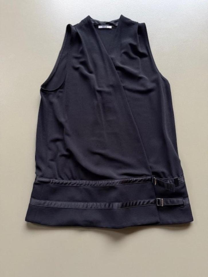 ZGAN diepzwart vestje van Wolford met gespjes, Kleding | Dames, Truien en Vesten, Zo goed als nieuw, Maat 36 (S), Zwart, Verzenden