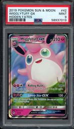 Wigglytuff GX PSA 9 - 42/68 - Soleil et lune - Dates cachées, Comme neuf, Cartes en vrac, Envoi