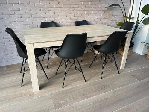Table à manger rectangulaire moderne de Morres - 160 x 93 cm, Maison & Meubles, Tables | Tables à manger, Comme neuf, Enlèvement