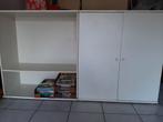 Twee witte berging kasten een open kast en één met twee deur, Ophalen, Gebruikt, Met deur(en)