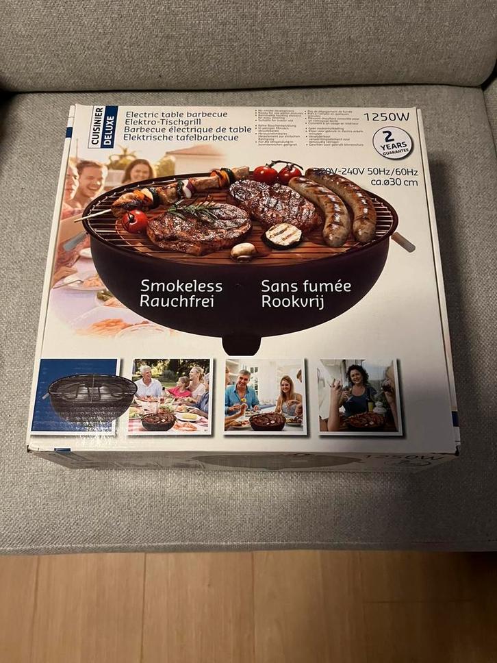 Elektrische tafelbafbecue, Tuin en Terras, Elektrische barbecues, Zo goed als nieuw, Verzenden