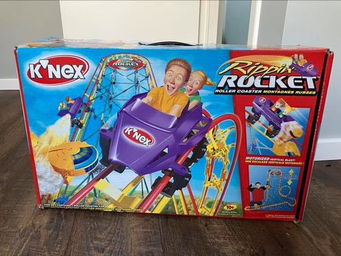 K’nex Rippin Rocket achtbaan in doos met handleiding, Kinderen en Baby's, Speelgoed | Bouwstenen, Zo goed als nieuw, Ophalen