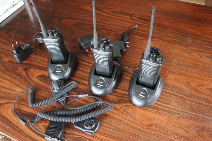 Set van 3 walkie-talkies, Telecommunicatie, Portofoons en Walkie-talkies, Zo goed als nieuw, Portofoon of Walkie-talkie, 5 tot 15 km