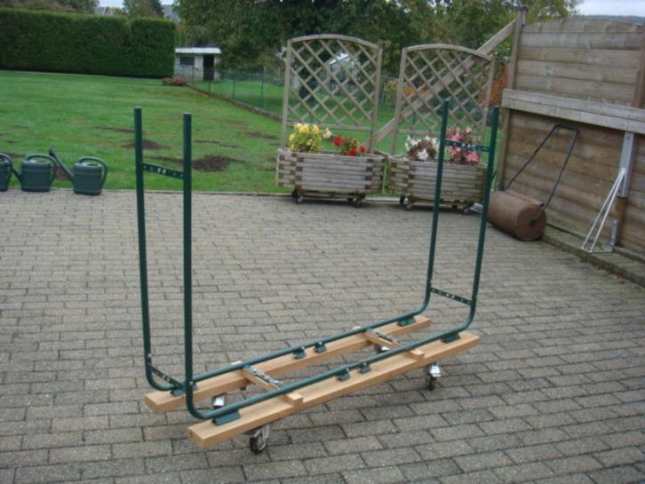 RACK à BOIS DE CHAUFFAGE sur roulettes, Jardin & Terrasse, Bois de chauffage, Enlèvement