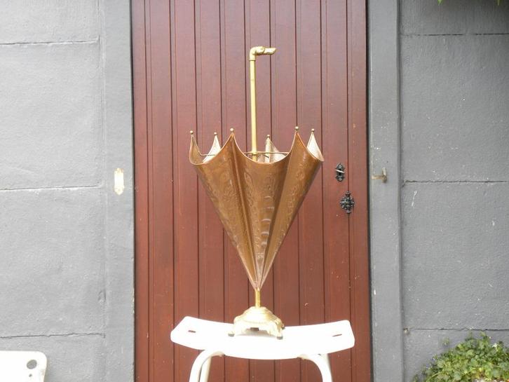 Porte Parapluie en Cuivre et Laiton Martelé, Antiek en Kunst, Antiek | Brons en Koper, Koper, Ophalen of Verzenden